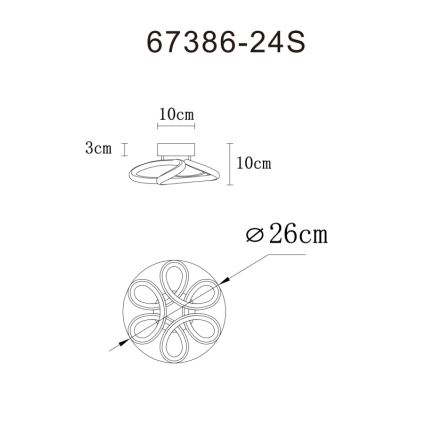 Globo - LED plafondlamp LED/24W/230V 2700/4000/6000K diameter 26 cm mat chroom