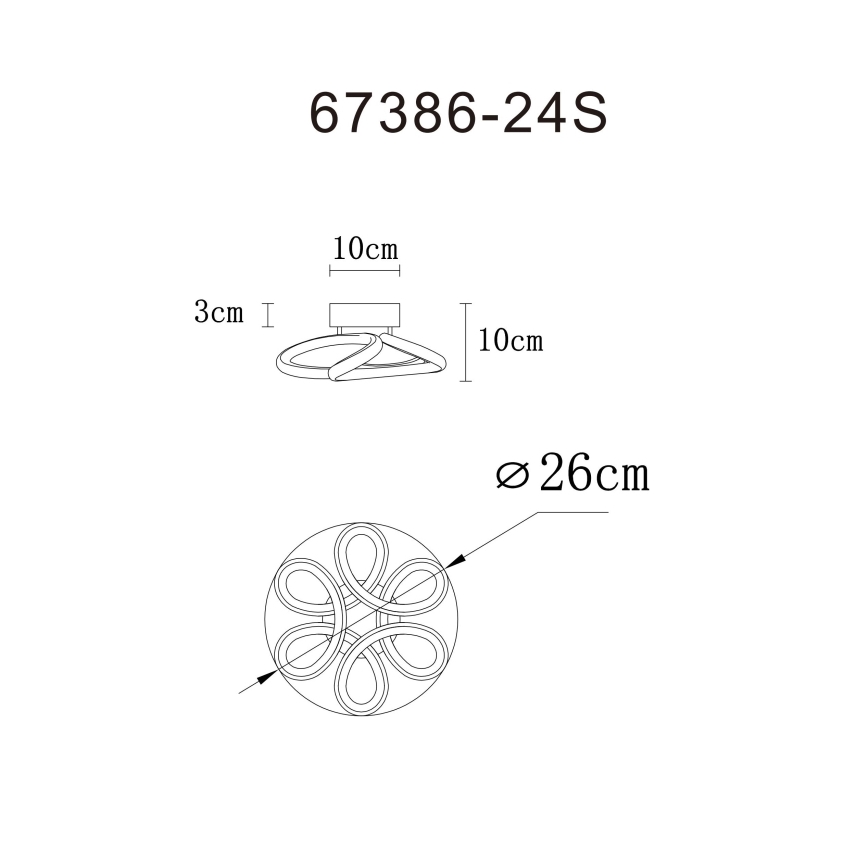 Globo - LED plafondlamp LED/24W/230V 2700/4000/6000K diameter 26 cm mat chroom