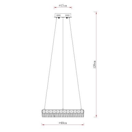 Globo - LED-dimbare hanglamp aan kabel LED/24W/230V 2700-6000K helder + afstandsbediening
