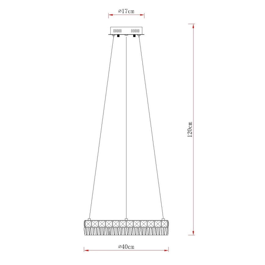 Globo - LED-dimbare hanglamp aan kabel LED/24W/230V 2700-6000K helder + afstandsbediening