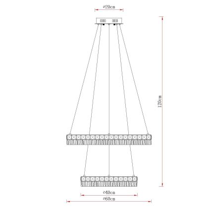 Globo - LED dimbare hanglamp aan kabel LED/60W/230V 2700-6000K helder + afstandsbediening
