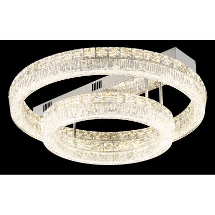 Globo - Dimbare LED-plafondlamp LED/60W/230V 2700-6000K transparant + afstandsbediening