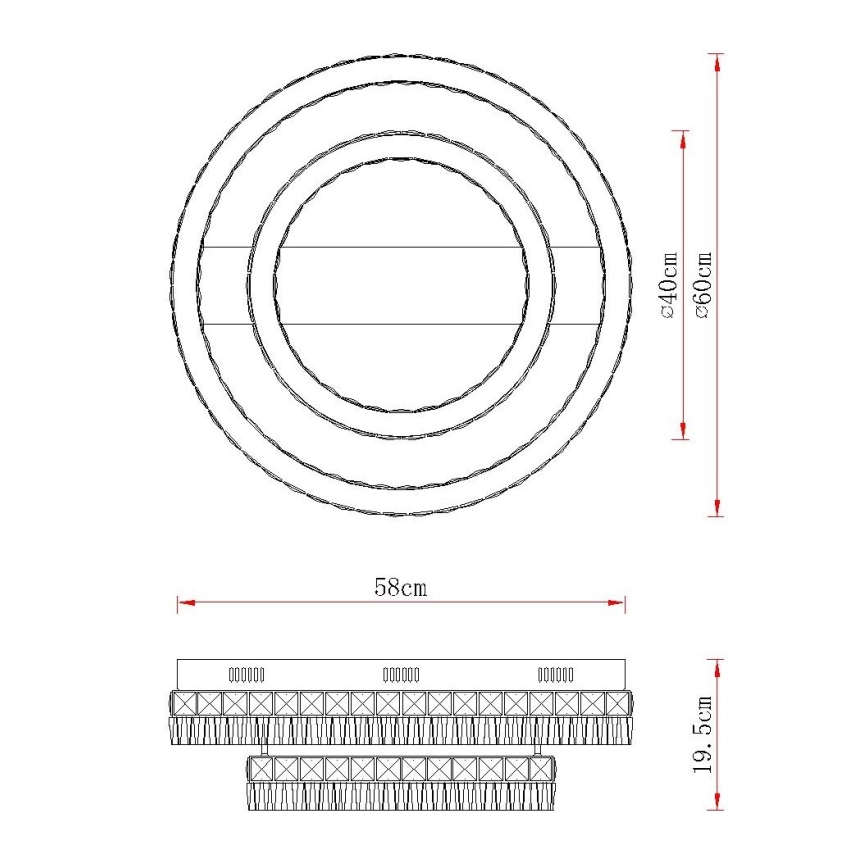 Globo - Dimbare LED-plafondlamp LED/60W/230V 2700-6000K transparant + afstandsbediening