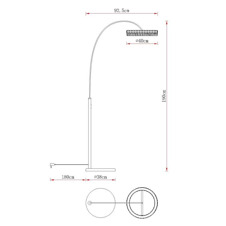 Globo - Dimbare LED-vloerlamp LED/35W/230V 3000/4000/6000K