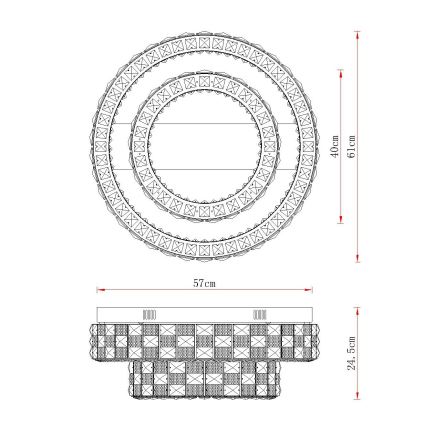 Globo - LED dimbare plafondlamp LED/55W/230V 2700-6000K Ø 61 cm + afstandsbediening