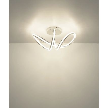 Globo - Dimbare LED-plafondlamp LED/40W/230V 2700-6000K glanzend chroom + afstandsbediening