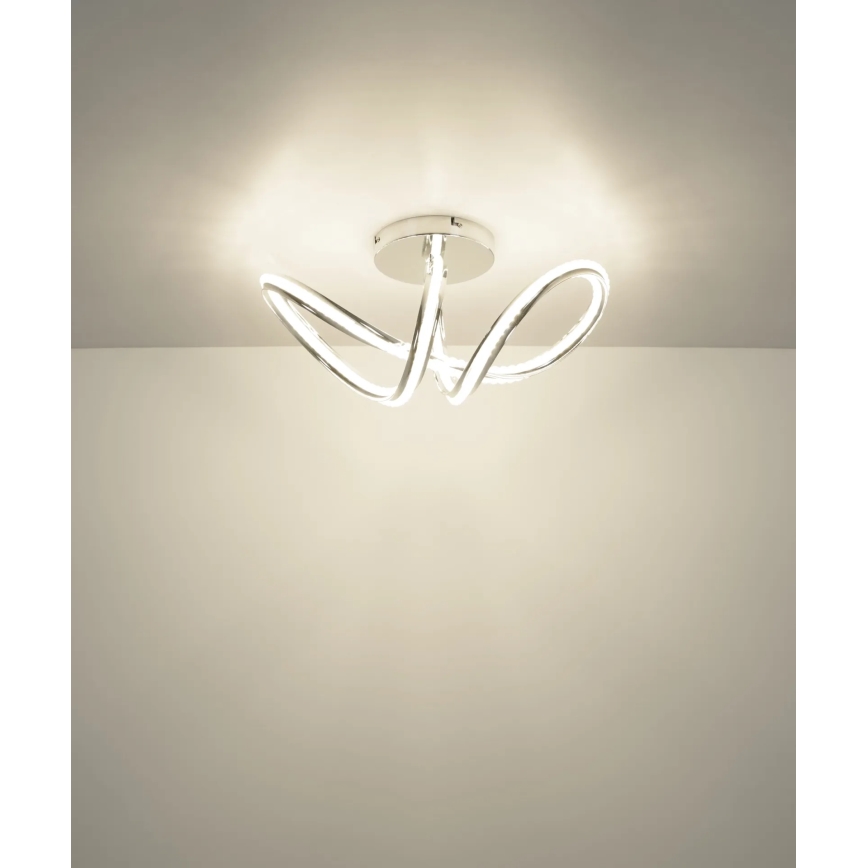 Globo - Dimbare LED-plafondlamp LED/40W/230V 2700-6000K glanzend chroom + afstandsbediening