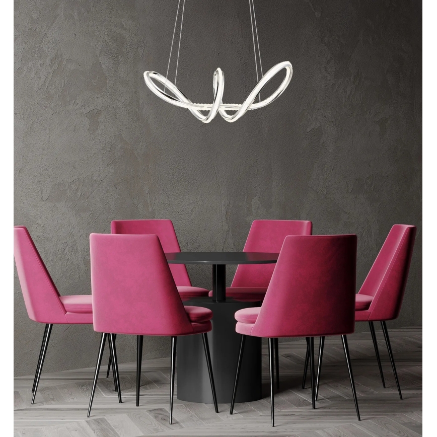 Globo - LED dimbare pendellamp aan kabel LED/45W/230V 2700-6000K glanzend chroom + afstandsbediening