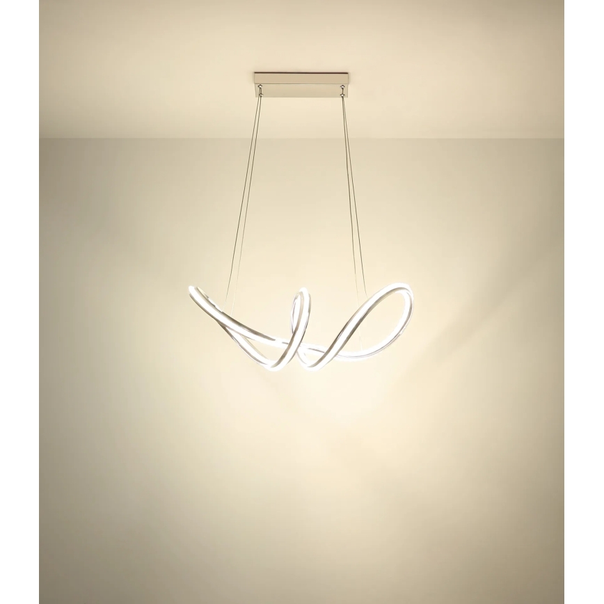 Globo - LED dimbare pendellamp aan kabel LED/45W/230V 2700-6000K glanzend chroom + afstandsbediening
