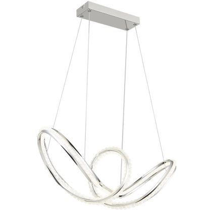 Globo - LED dimbare pendellamp aan kabel LED/45W/230V 2700-6000K glanzend chroom + afstandsbediening