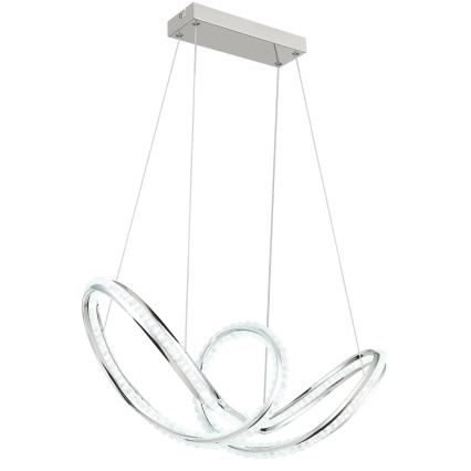 Globo - LED dimbare pendellamp aan kabel LED/45W/230V 2700-6000K glanzend chroom + afstandsbediening
