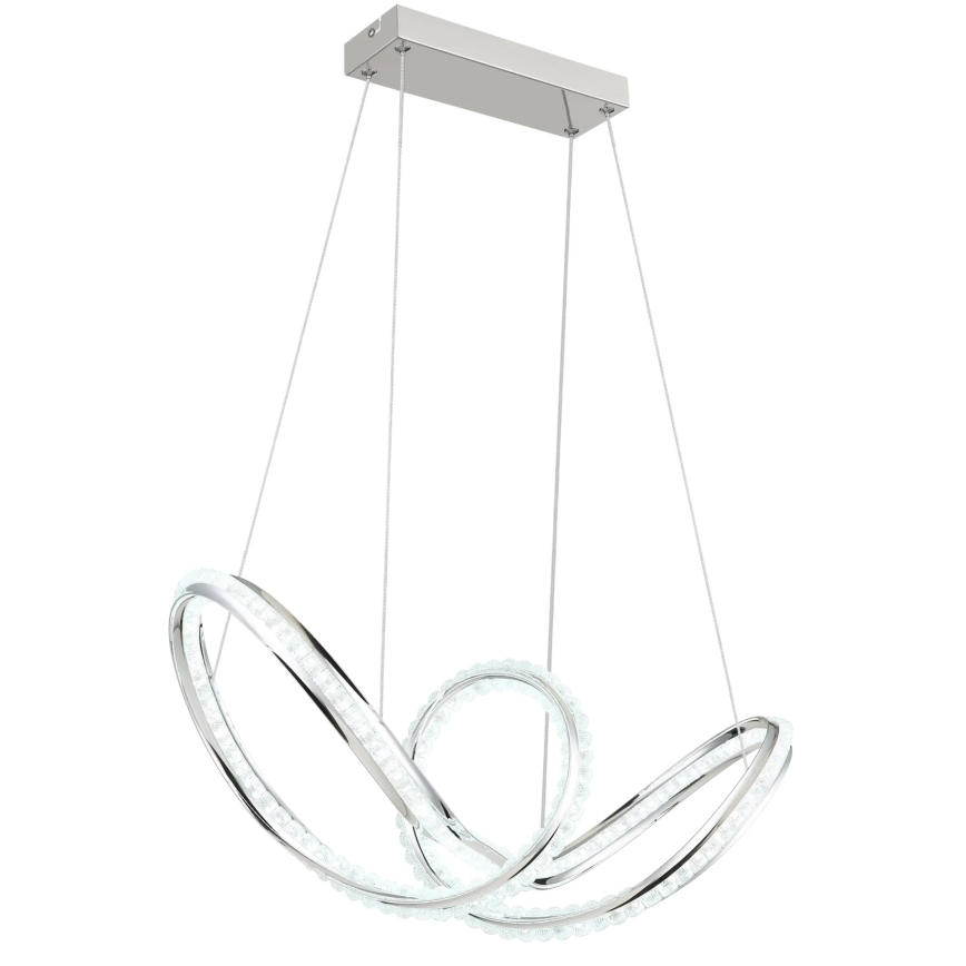 Globo - LED dimbare pendellamp aan kabel LED/45W/230V 2700-6000K glanzend chroom + afstandsbediening