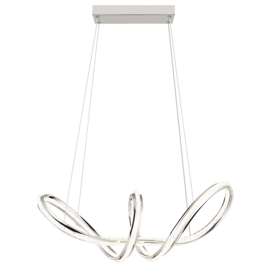 Globo - LED dimbare pendellamp aan kabel LED/45W/230V 2700-6000K glanzend chroom + afstandsbediening