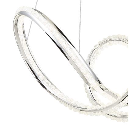 Globo - LED dimbare pendellamp aan kabel LED/45W/230V 2700-6000K glanzend chroom + afstandsbediening