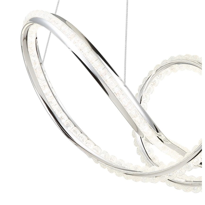 Globo - LED dimbare pendellamp aan kabel LED/45W/230V 2700-6000K glanzend chroom + afstandsbediening