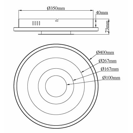 Globo - LED-plafondlamp LED/30W/230V 3000/4000/6000K Ø 40 cm
