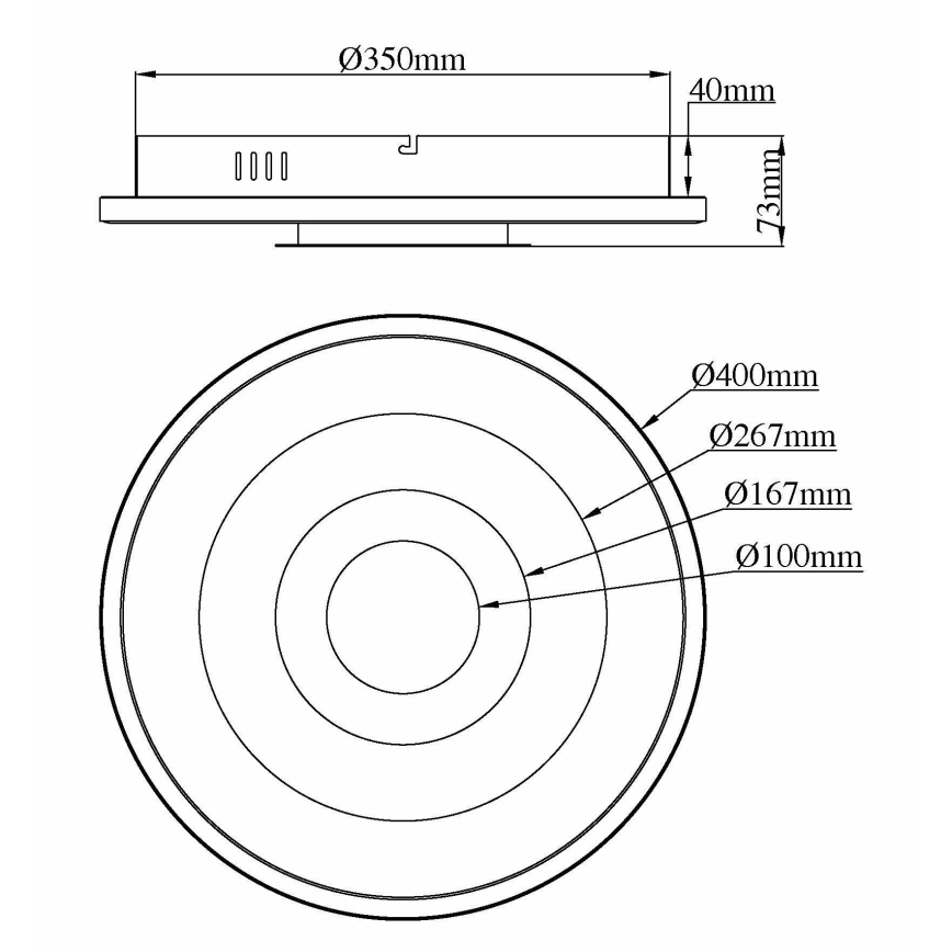 Globo - LED-plafondlamp LED/30W/230V 3000/4000/6000K Ø 40 cm