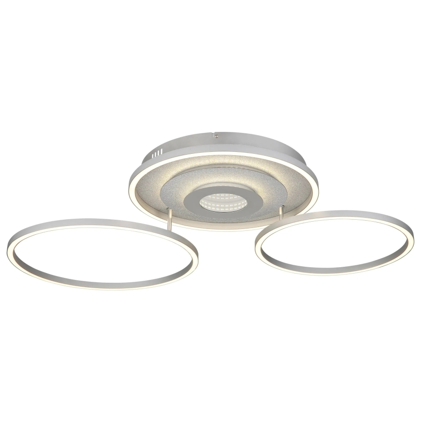 Globo - Dimbare LED-plafondlamp LED/40W/230V 2700-6500K 57x99,2 cm zilver + afstandsbediening