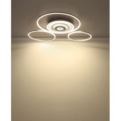 Globo - dimbare LED-plafondlamp LED/60W/230V 2700-6500K 80,8x99,2 cm zilver + afstandsbediening