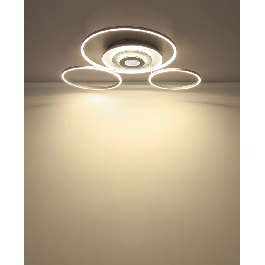 Globo - dimbare LED-plafondlamp LED/60W/230V 2700-6500K 80,8x99,2 cm zilver + afstandsbediening