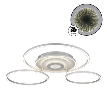 Globo - dimbare LED-plafondlamp LED/60W/230V 2700-6500K 80,8x99,2 cm zilver + afstandsbediening