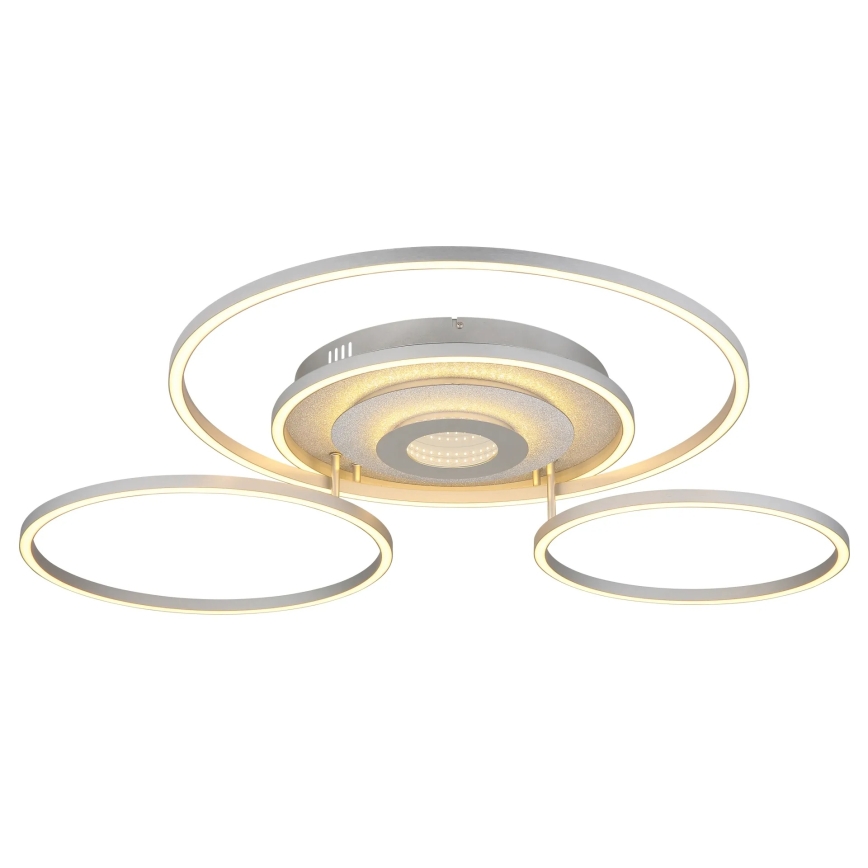 Globo - dimbare LED-plafondlamp LED/60W/230V 2700-6500K 80,8x99,2 cm zilver + afstandsbediening