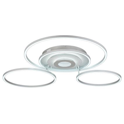 Globo - dimbare LED-plafondlamp LED/60W/230V 2700-6500K 80,8x99,2 cm zilver + afstandsbediening