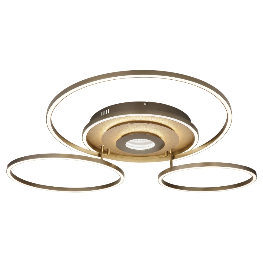 Globo - dimbare LED-plafondlamp LED/60W/230V 2700-6500K 80,8x99,2 cm messing + afstandsbediening