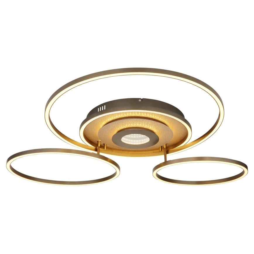 Globo - dimbare LED-plafondlamp LED/60W/230V 2700-6500K 80,8x99,2 cm messing + afstandsbediening