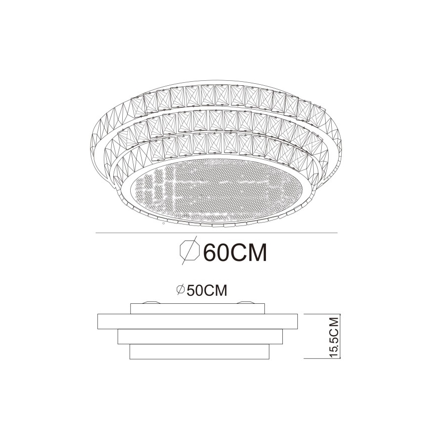 Globo - dimbare LED-plafondlamp LED/58W/230V 2700-6000K Ø 60 cm wit + afstandsbediening