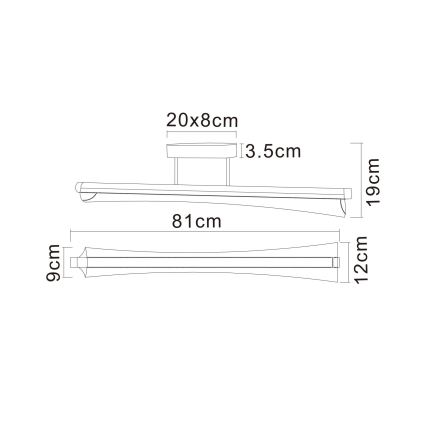 Globo - LED-kroonluchter met staaf LED/28W/230V 2700/4000/6000K