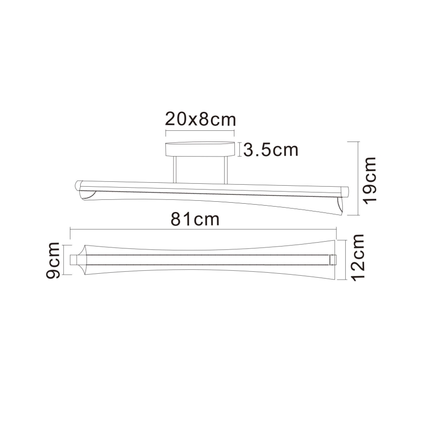 Globo - LED-kroonluchter met staaf LED/28W/230V 2700/4000/6000K