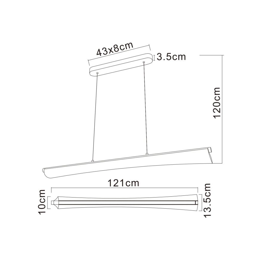 Globo - LED-hanglamp aan kabel LED/36W/230V 2700/4000/6000K