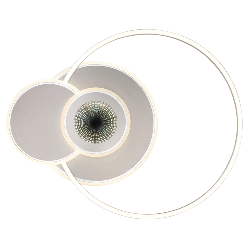 Globo - LED dimbare plafondlamp LED/24W/230V 2700-6500K 45x56 cm zilver + afstandsbediening