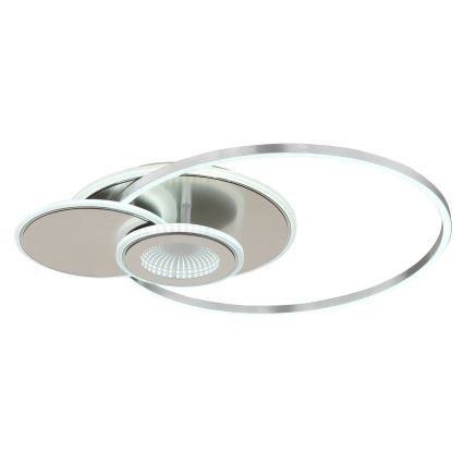 Globo - LED dimbare plafondlamp LED/24W/230V 2700-6500K 45x56 cm zilver + afstandsbediening