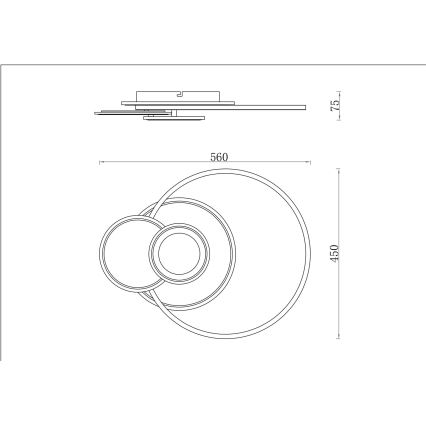 Globo - LED dimbare plafondlamp LED/24W/230V 2700-6500K 45x56 cm zilver + afstandsbediening