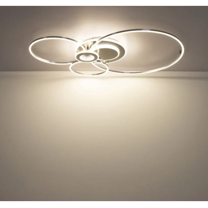 Globo - Dimbare LED-plafondlamp LED/36W/230V 2700-6500K zilver + afstandsbediening