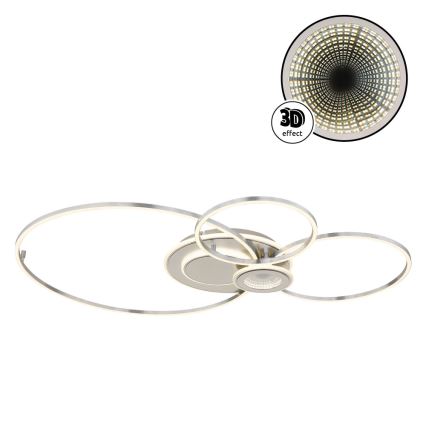 Globo - Dimbare LED-plafondlamp LED/36W/230V 2700-6500K zilver + afstandsbediening