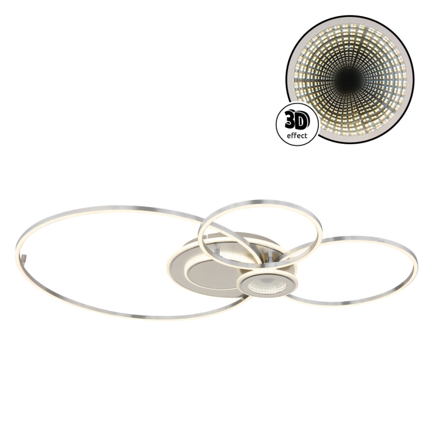Globo - Dimbare LED-plafondlamp LED/36W/230V 2700-6500K zilver + afstandsbediening