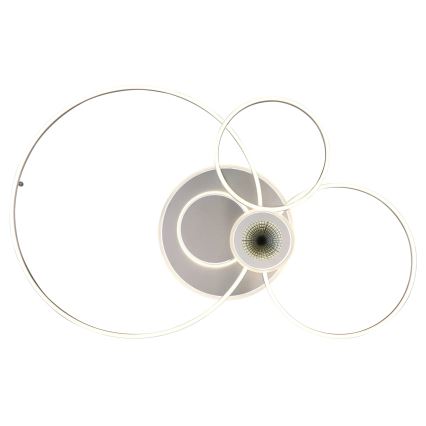 Globo - Dimbare LED-plafondlamp LED/36W/230V 2700-6500K zilver + afstandsbediening