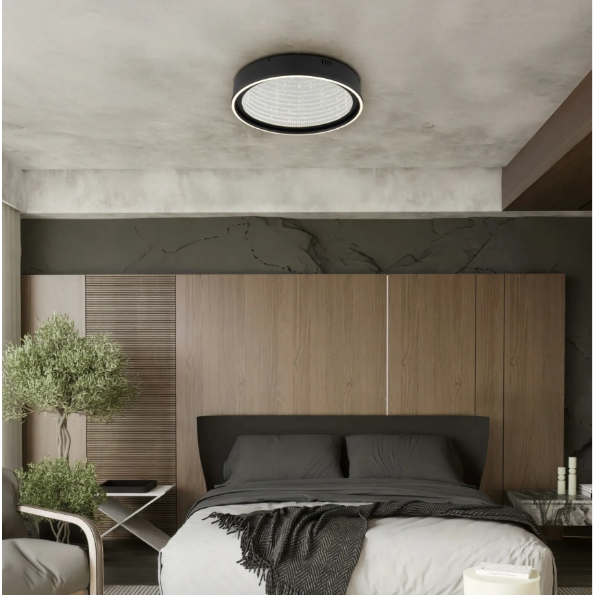 Globo - dimbare LED-plafondlamp LED/40W/230V 2700-6500K Ø 51,5 cm zwart + afstandsbediening