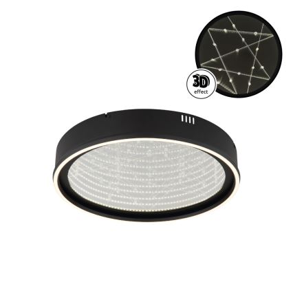 Globo - dimbare LED-plafondlamp LED/40W/230V 2700-6500K Ø 51,5 cm zwart + afstandsbediening