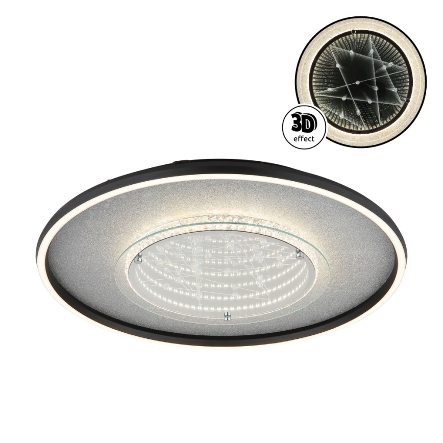 Globo - LED-plafondlamp LED/40W/230V 3000/4000/6000K Ø 51,5 cm zwart