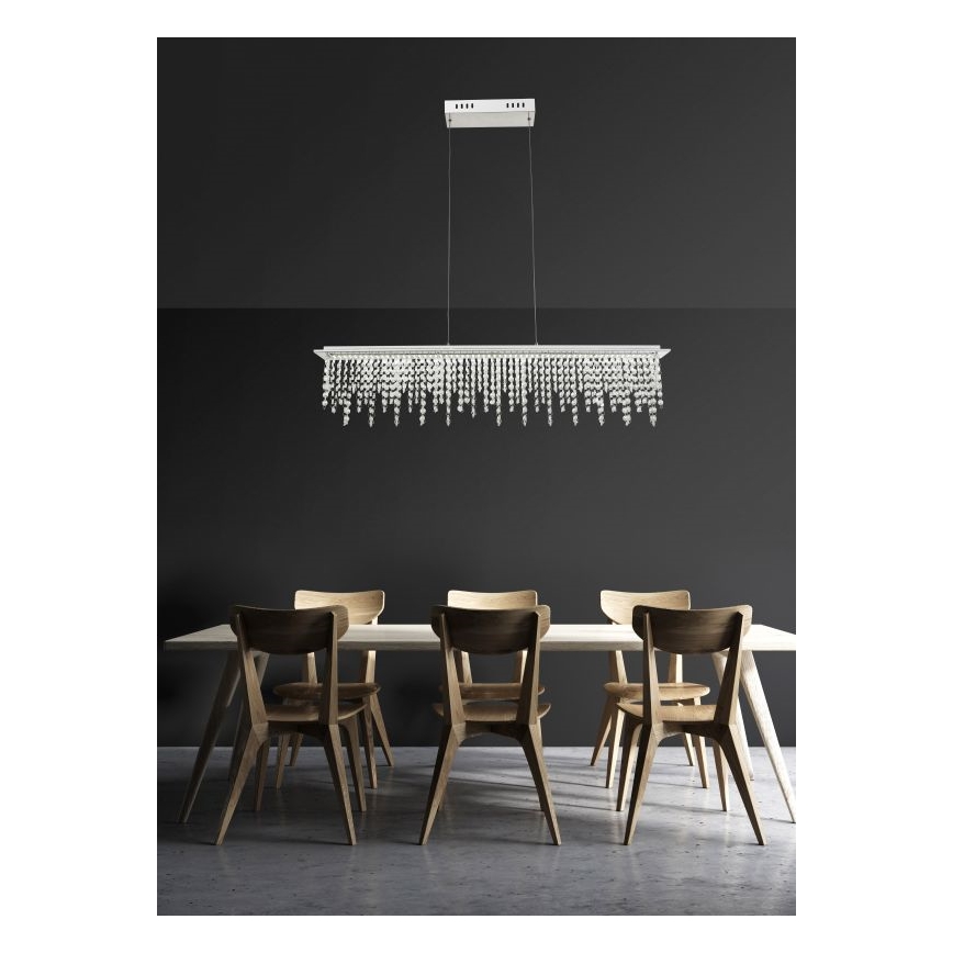Globo - LED Dimbaar kristal Hanglamp aan een touw LED/24W/230V 3000-6000K + afstandsbediening