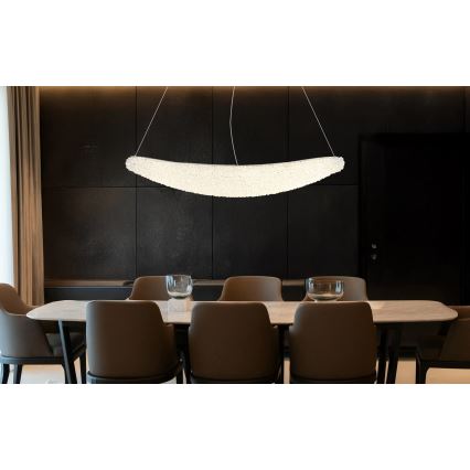 Globo - dimbare LED-pendellamp aan kabel LED/40W/230V 2700-6000K glanzend chroom + afstandsbediening
