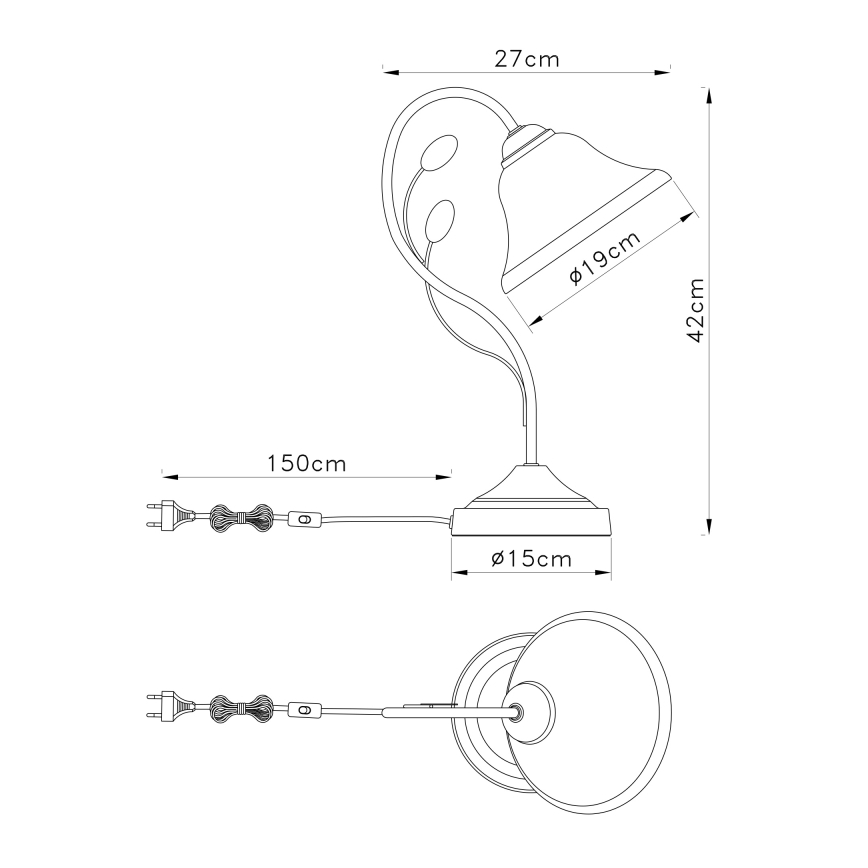Globo - Tafellamp 1xE27/60W/230V