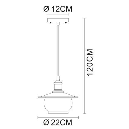 Globo - Hanglamp 1xE27/60W/230V