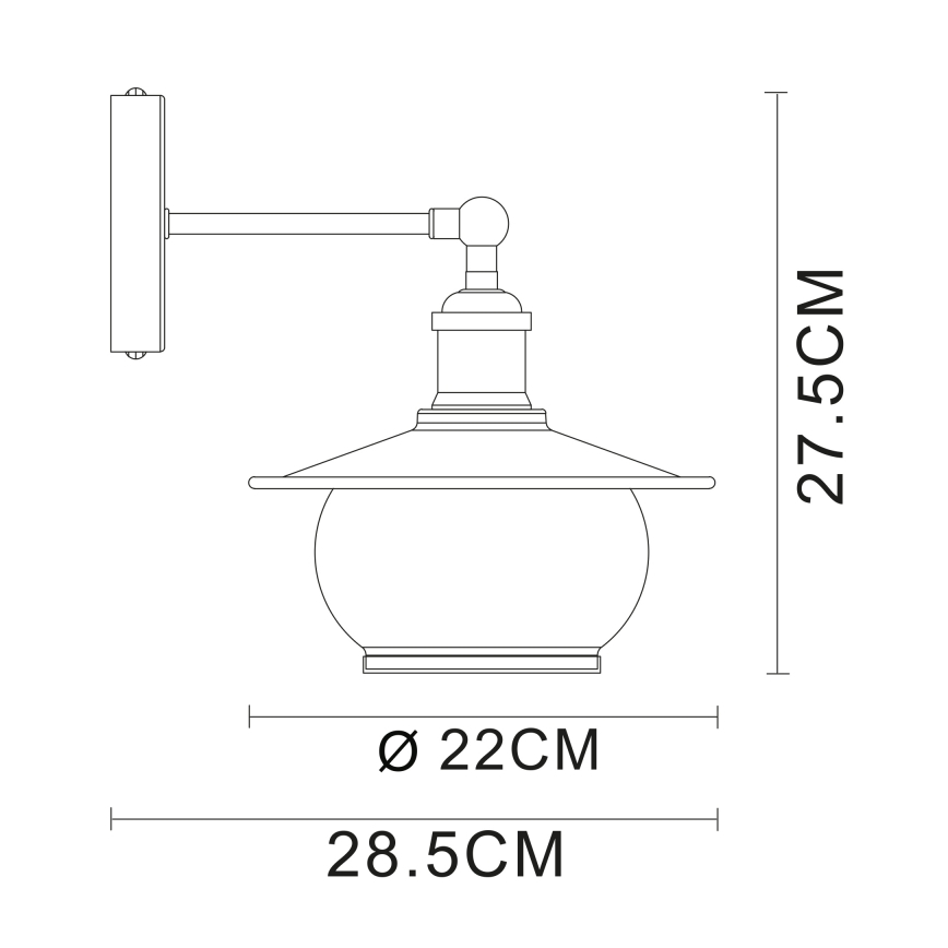 Globo - Wandlamp 1xE27/60W/230V