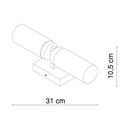 Globo - Badkamer wandlamp 2xE14/40W/230V IP44