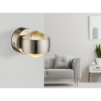 Globo - LED-wandlamp LED/7W/230V 3000K mat chroom